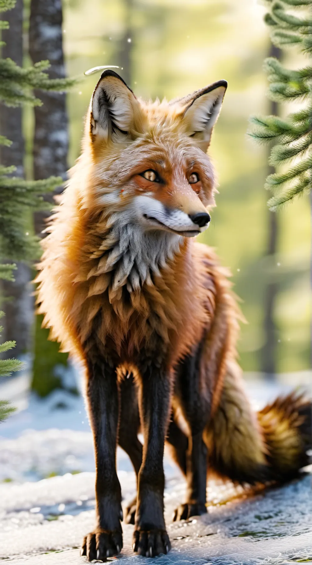 ai character: Foxy whiskey background