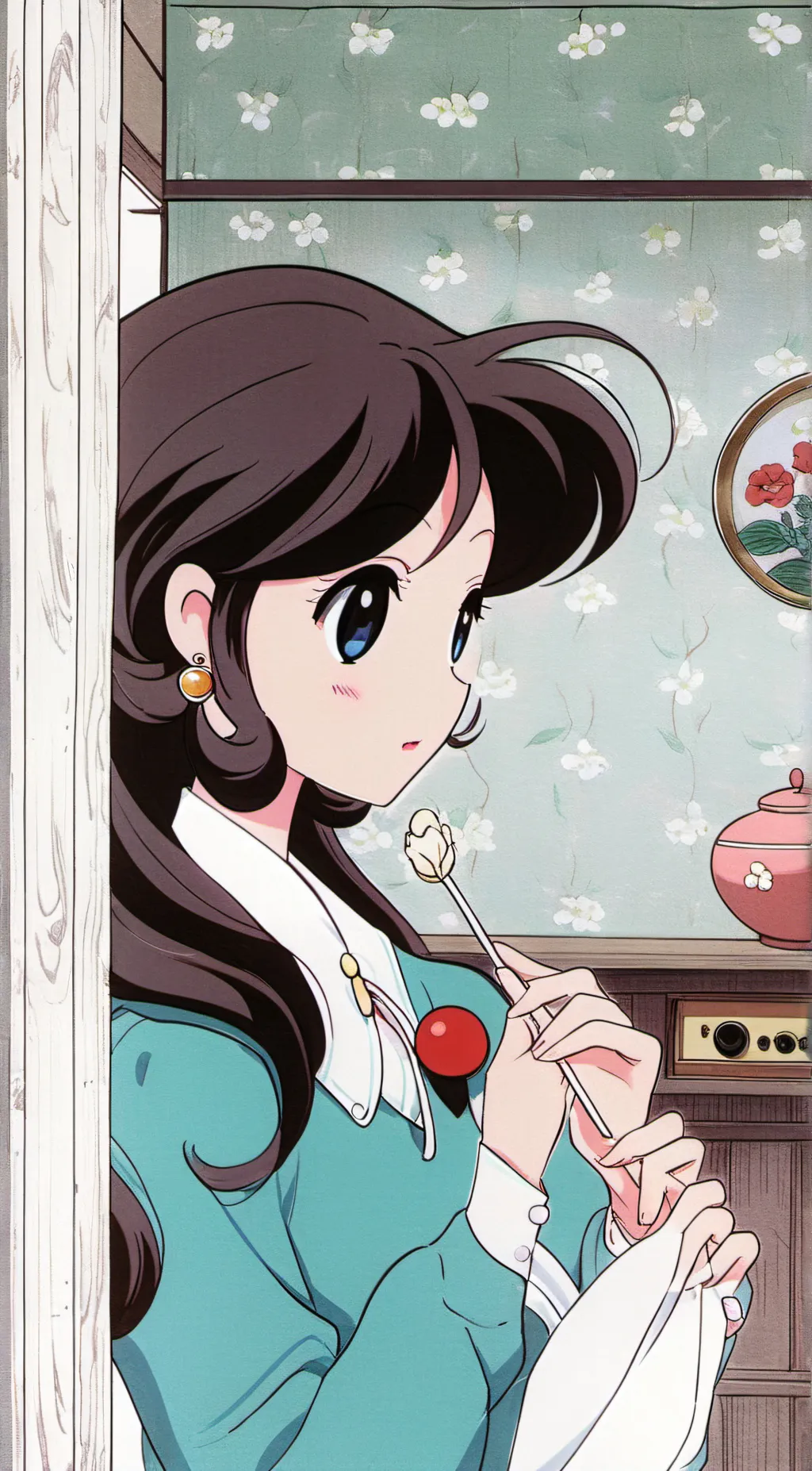 ai character: Rose background