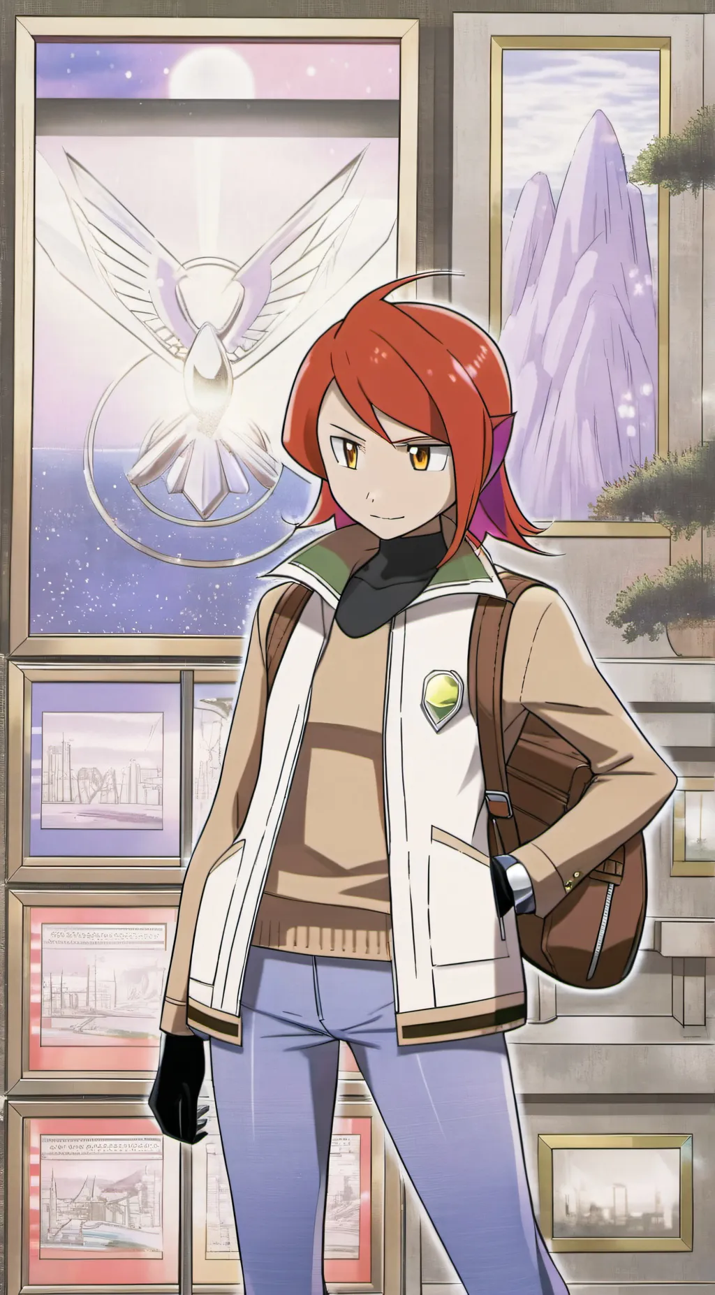 ai character: Silver background