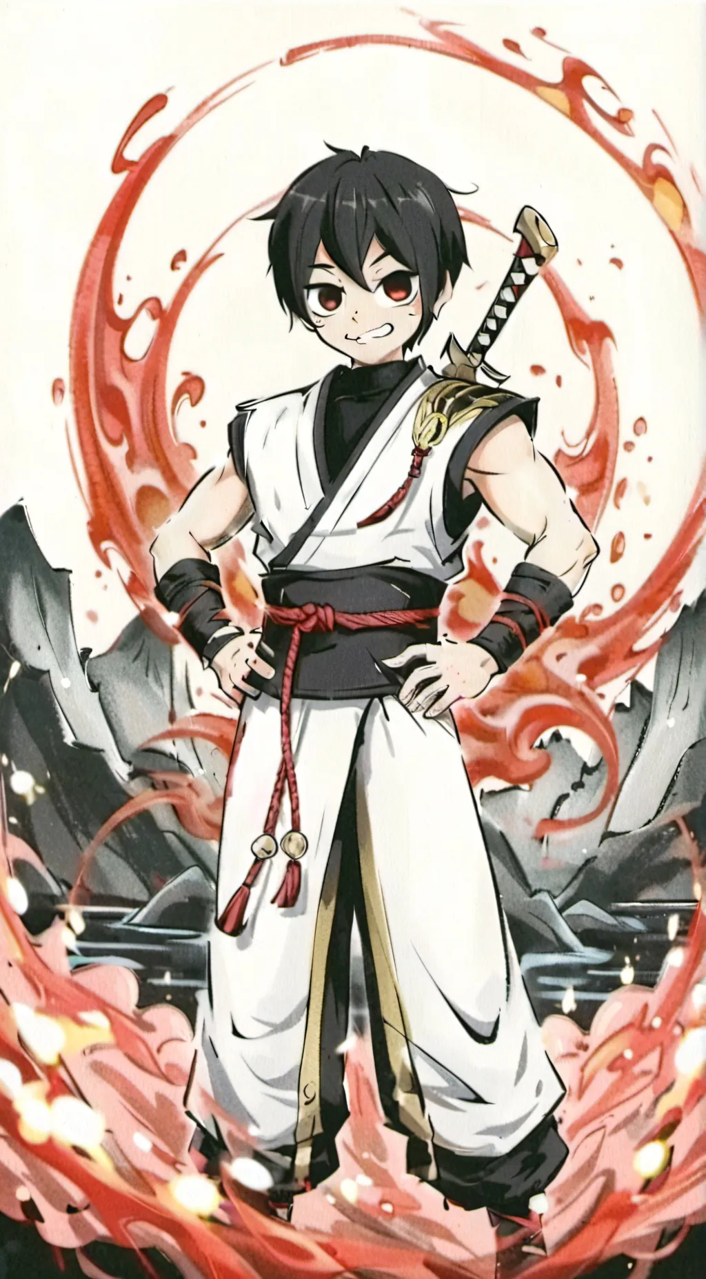 ai character: mk cartoon child background