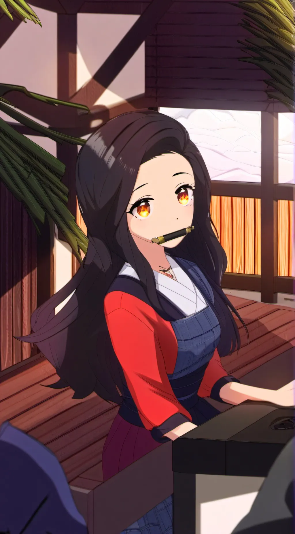 ai character: Nezuko😎 background