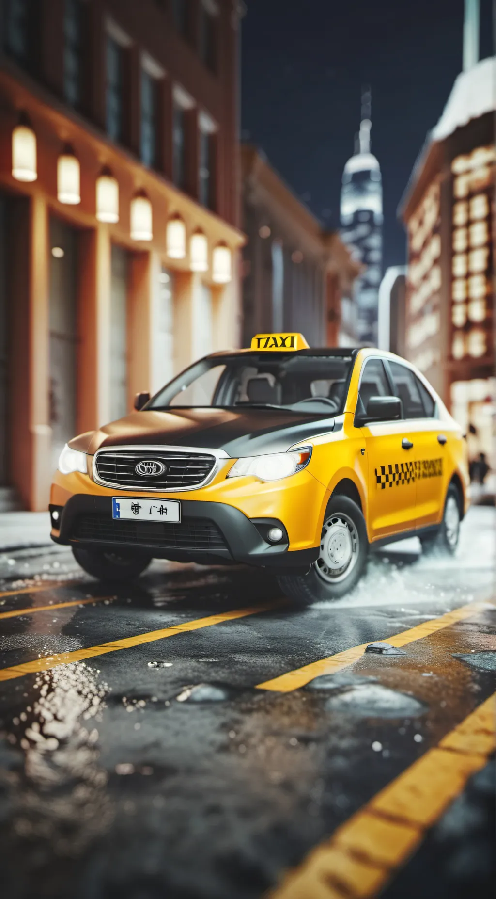 ai character: taxi driving background