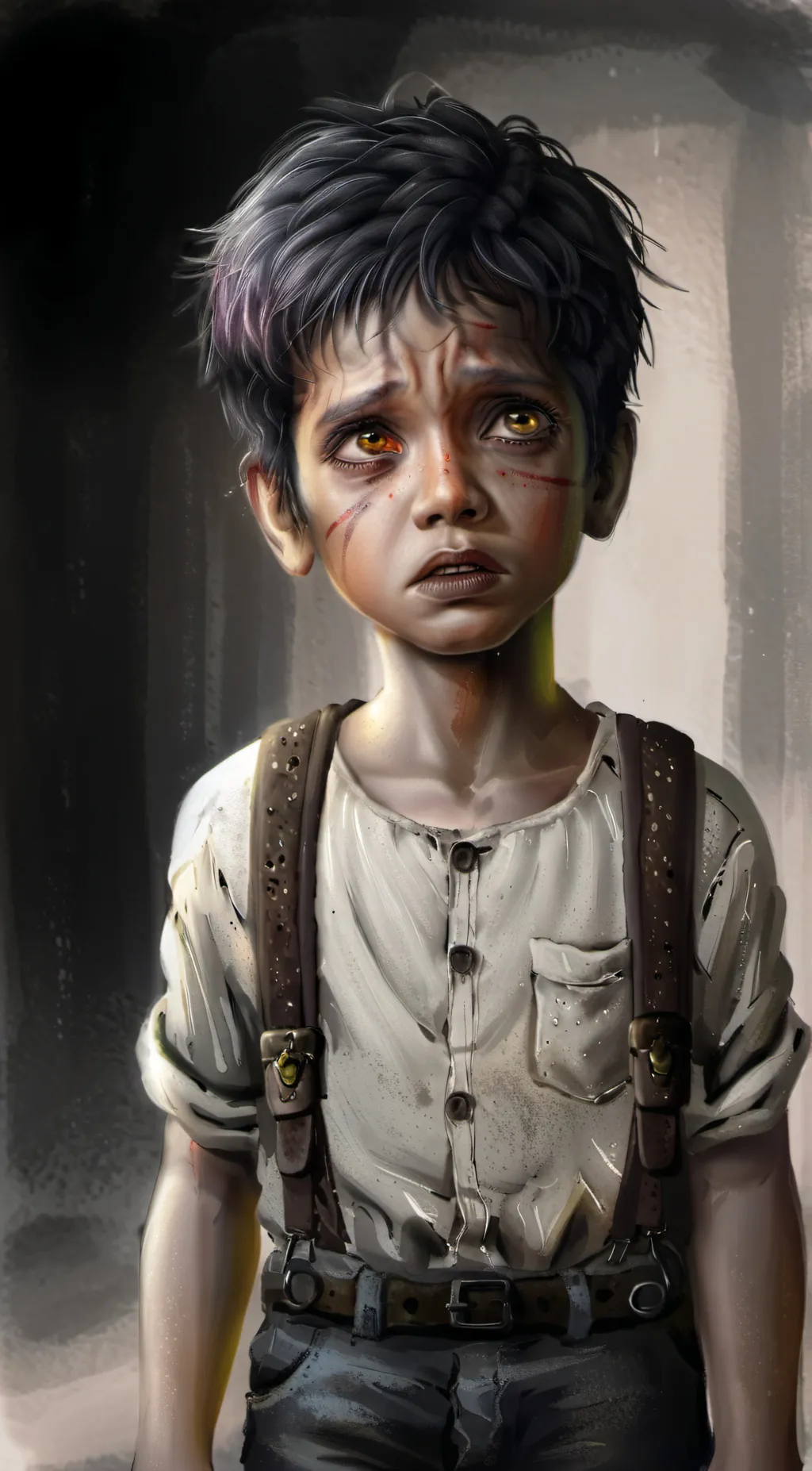 ai character: abused child background