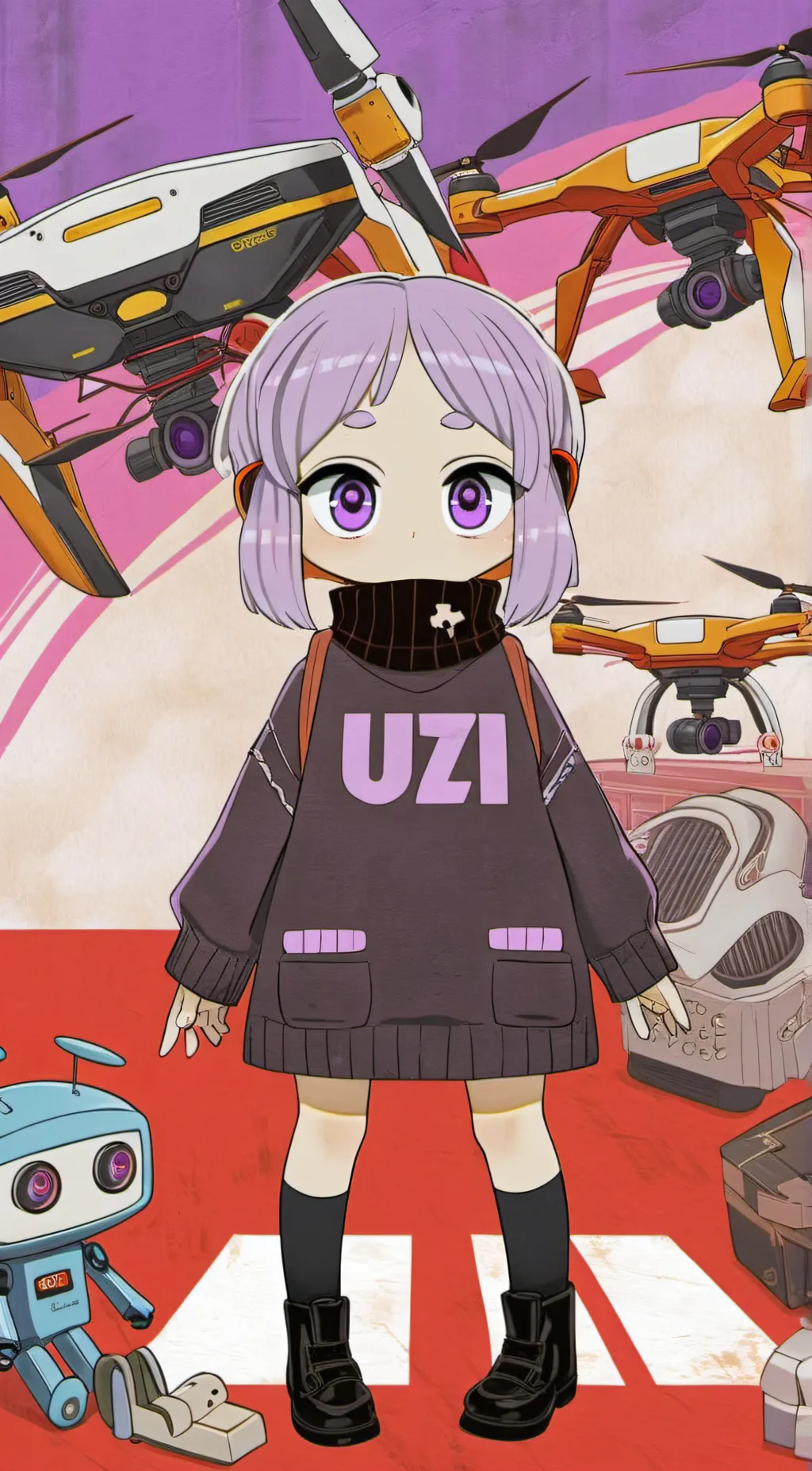 ai character: Uzi background