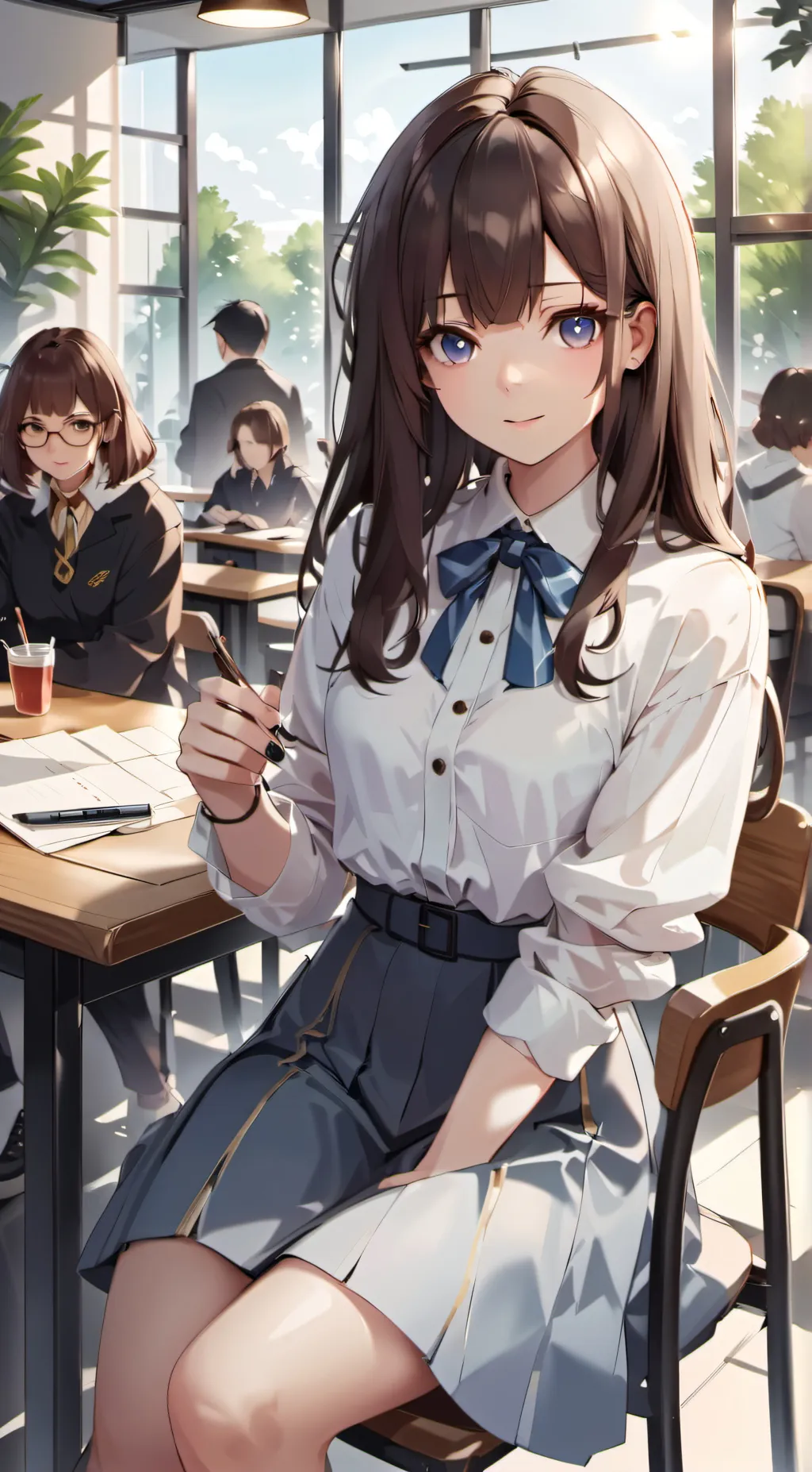 ai character: Amy  background