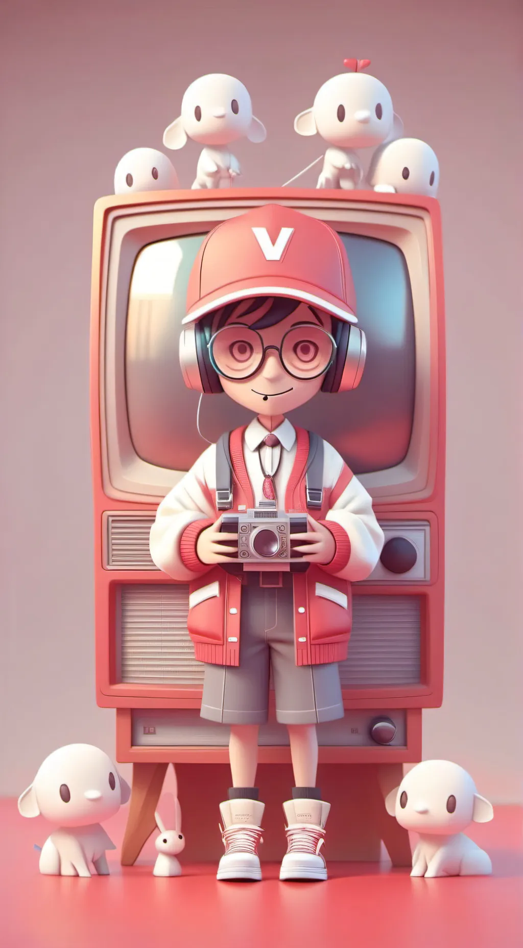 ai character: Vox *+*hazbin*+* background