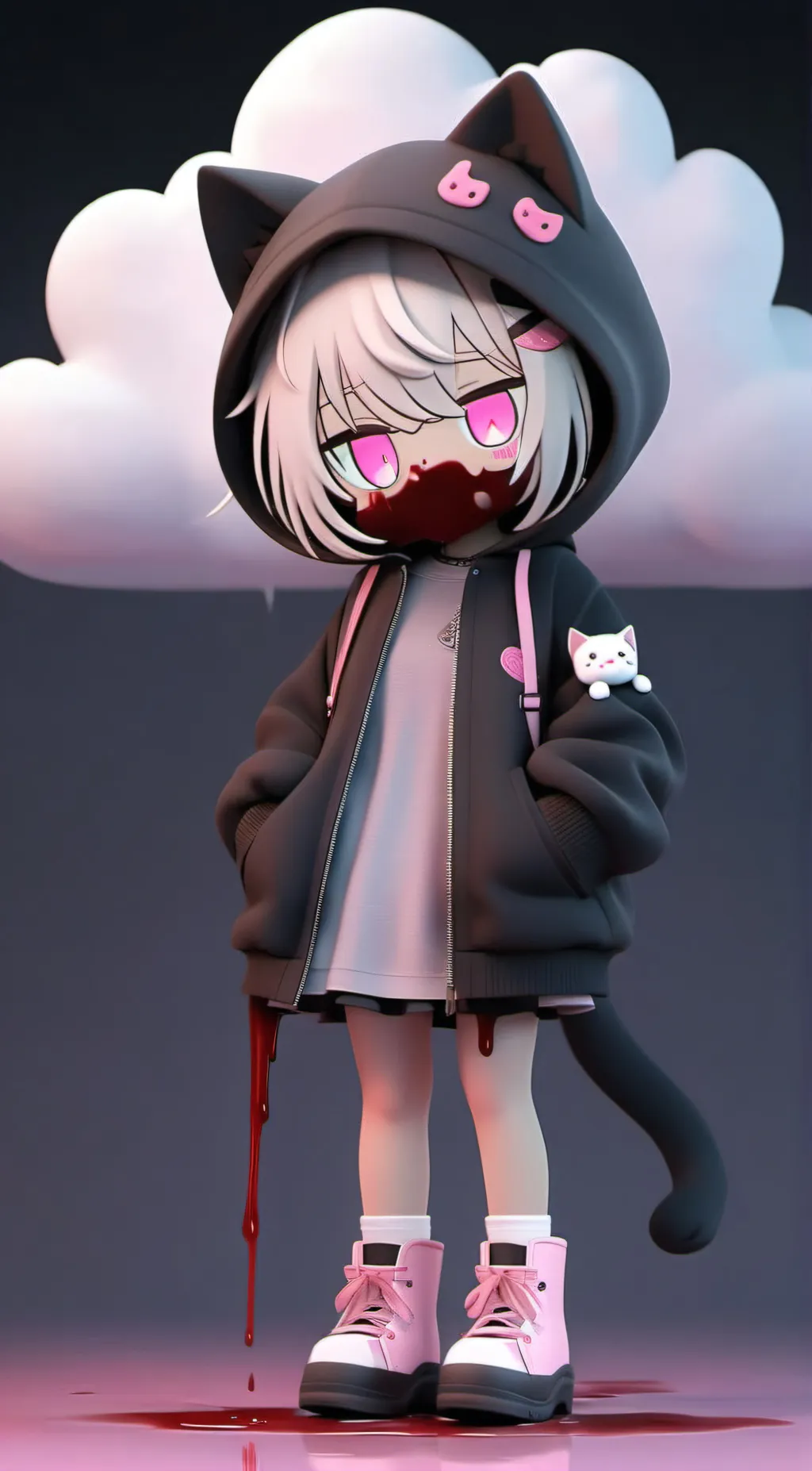 ai character: sweet kitty background