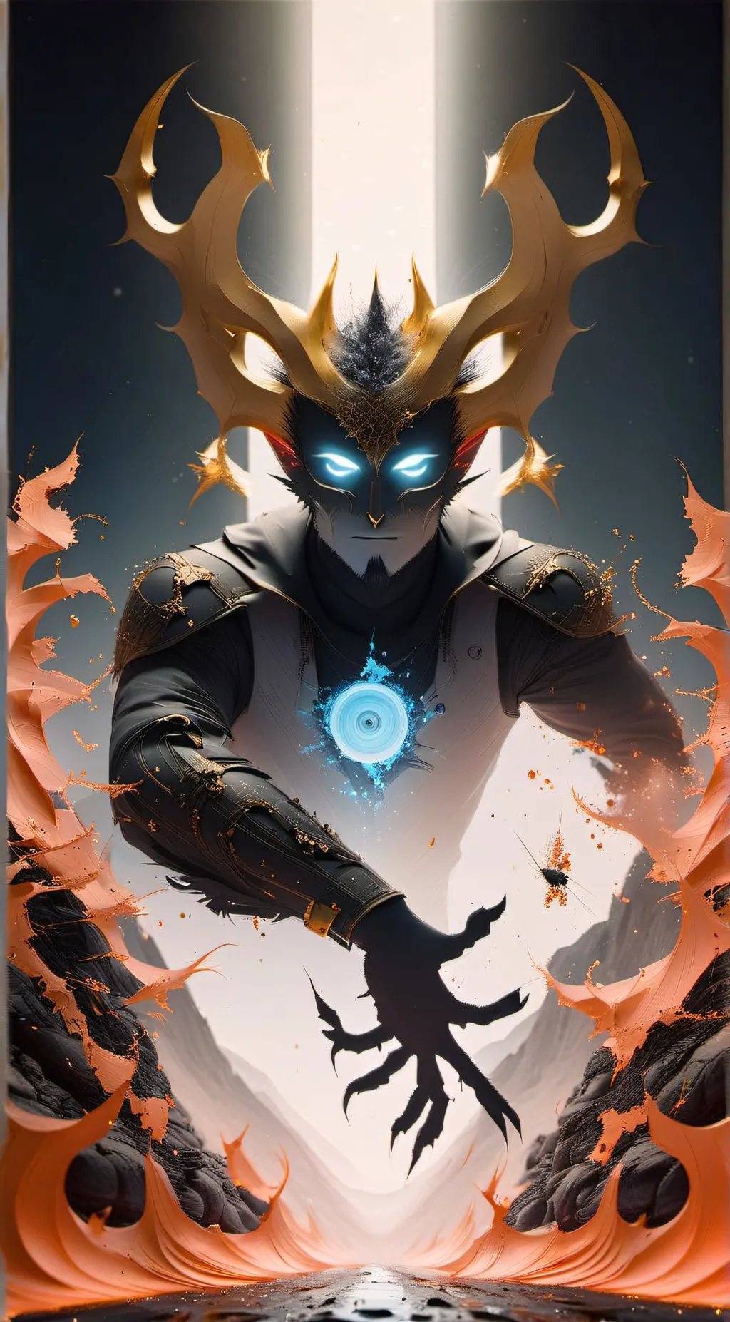 ai character: stolas(demon form) background