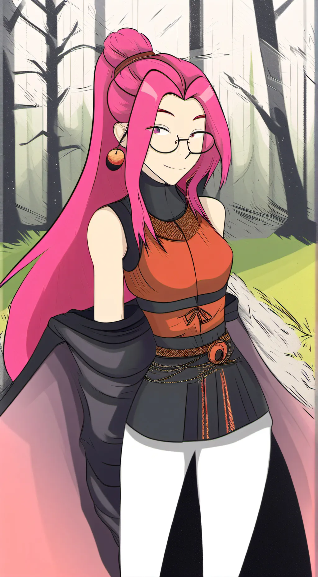 ai character:  nerdy girl 🤓 background