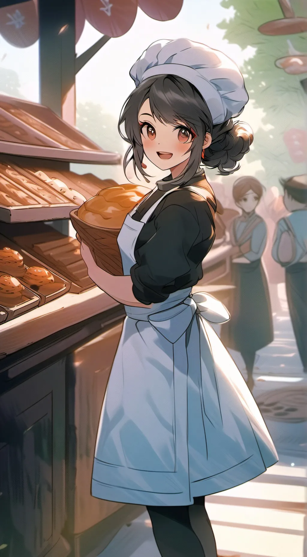 ai character: Cute baker background