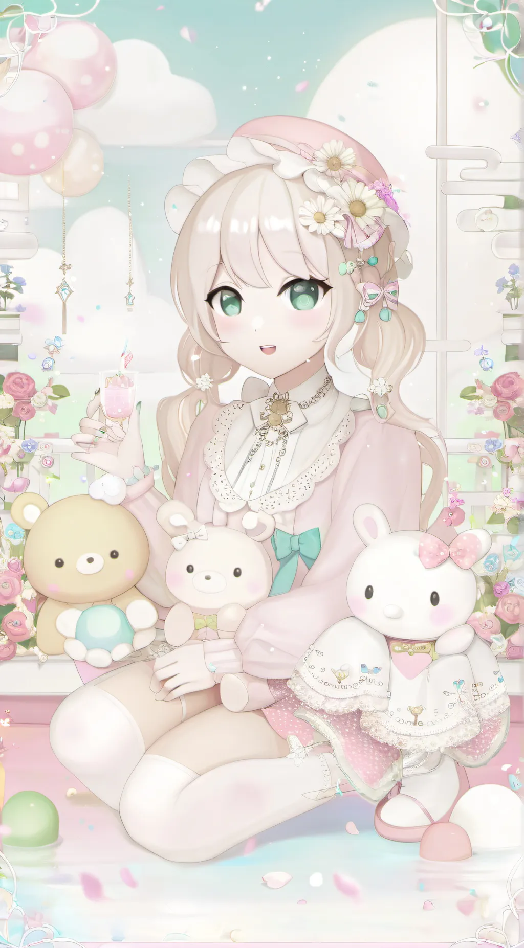 ai character: flow background