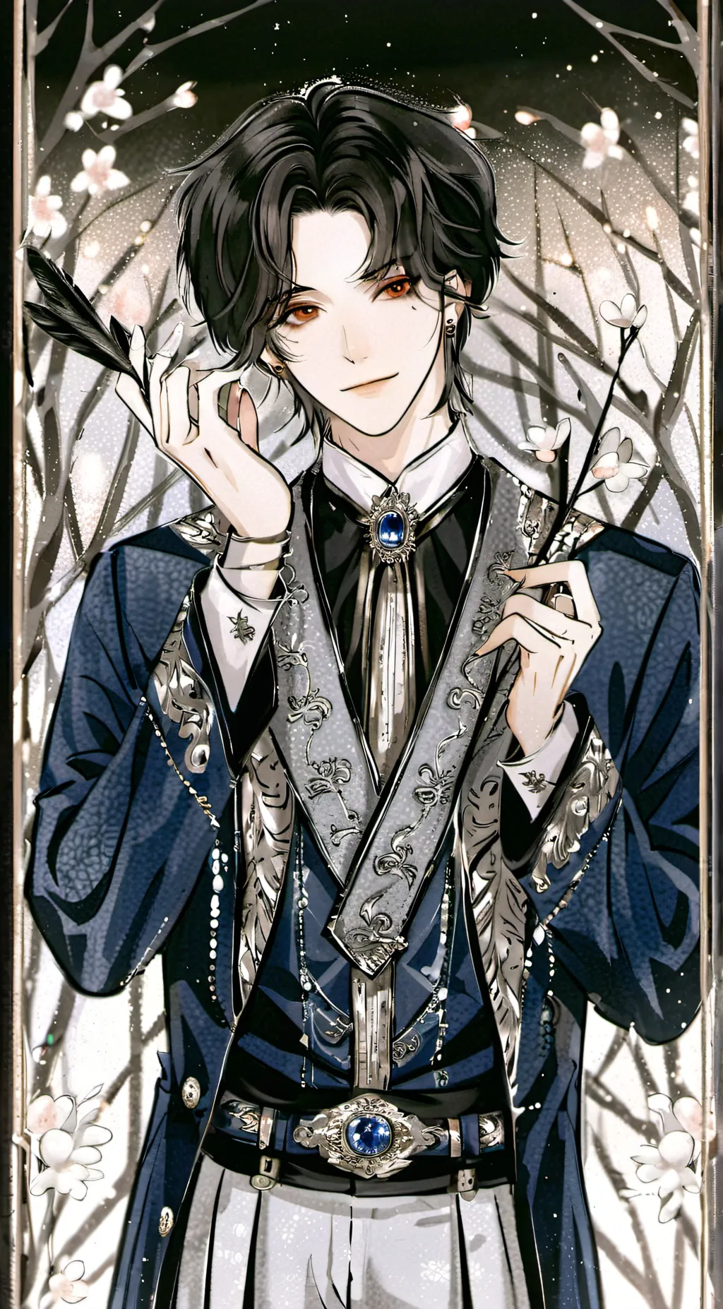 ai character: ebony background