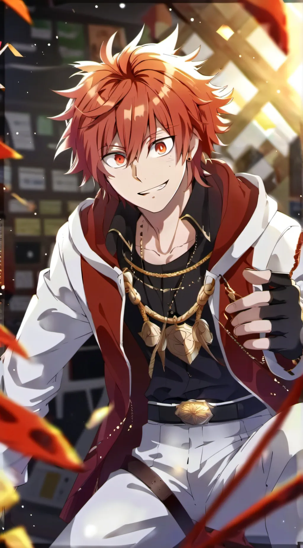 ai character: MHA beach day!  background