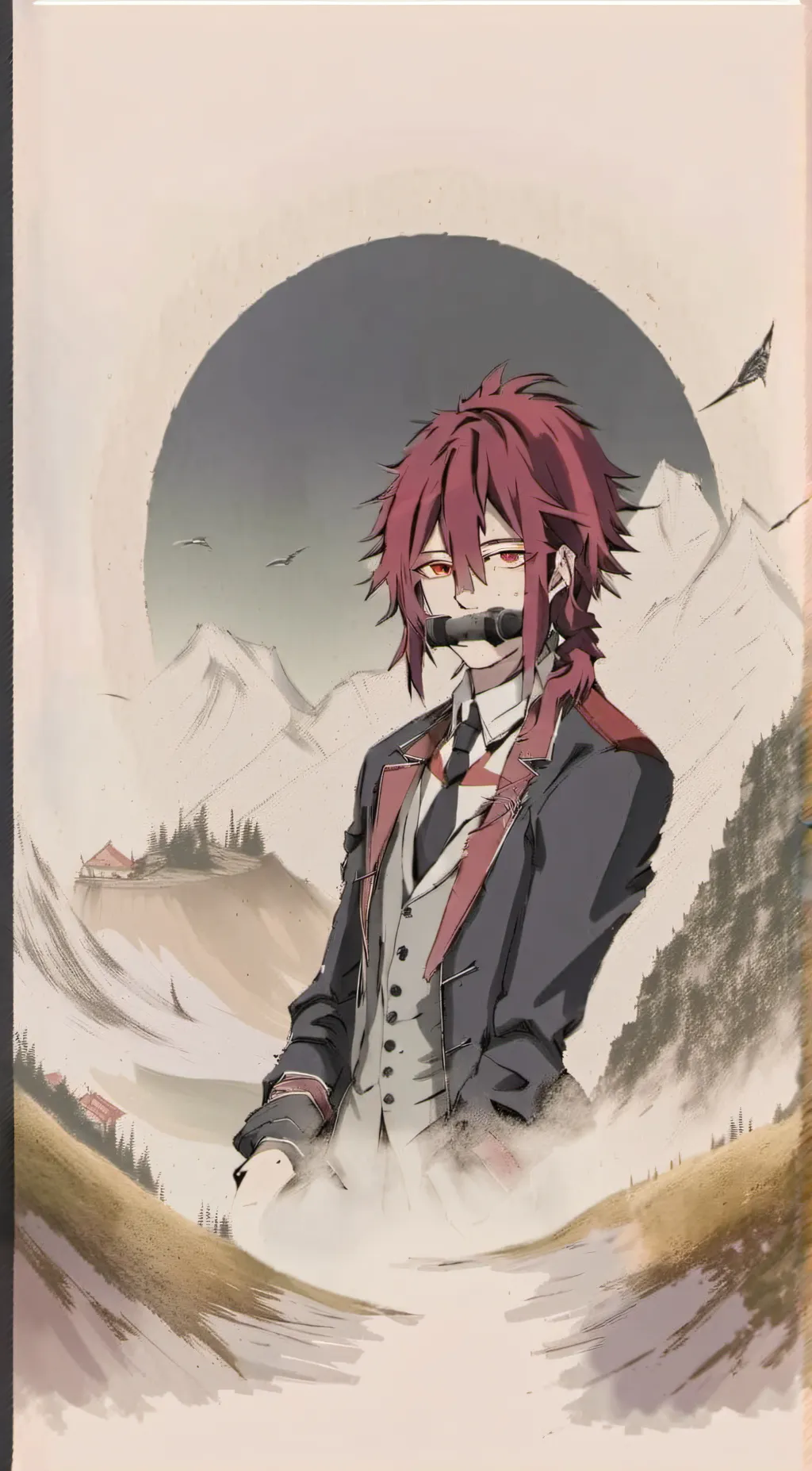 ai character: Demon Tanjiro:D background