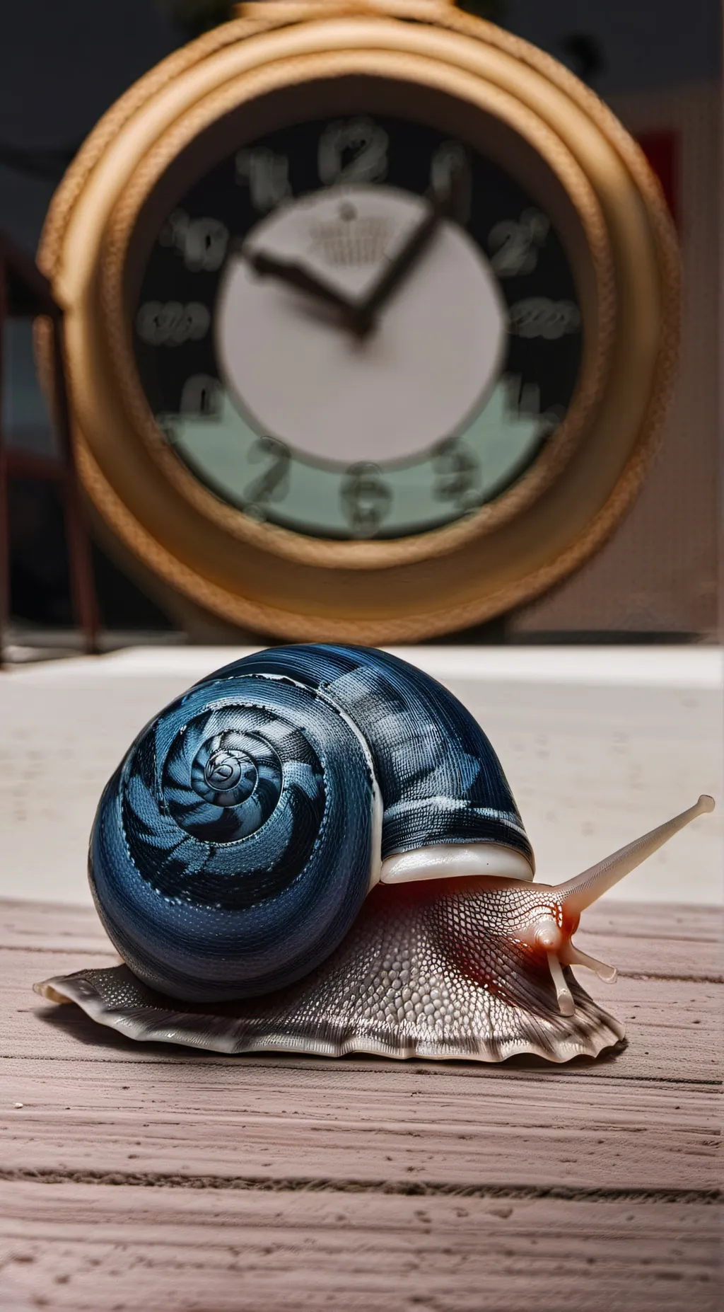 ai character: Time snail background
