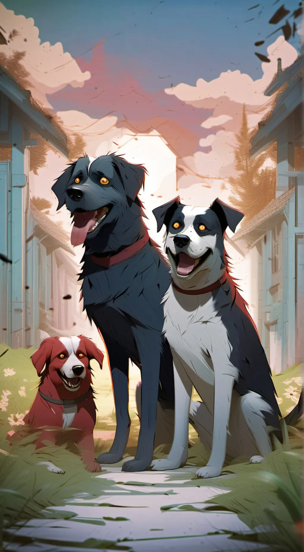 ai character: smile dog crew background