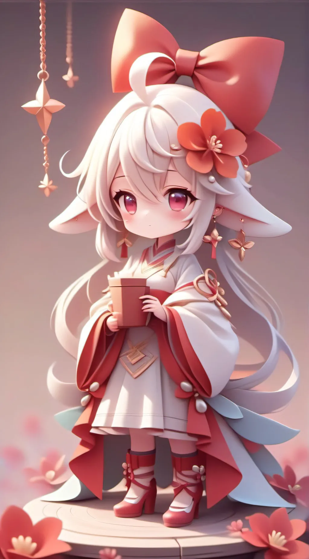 ai character: Strawberry🍓🍓 background