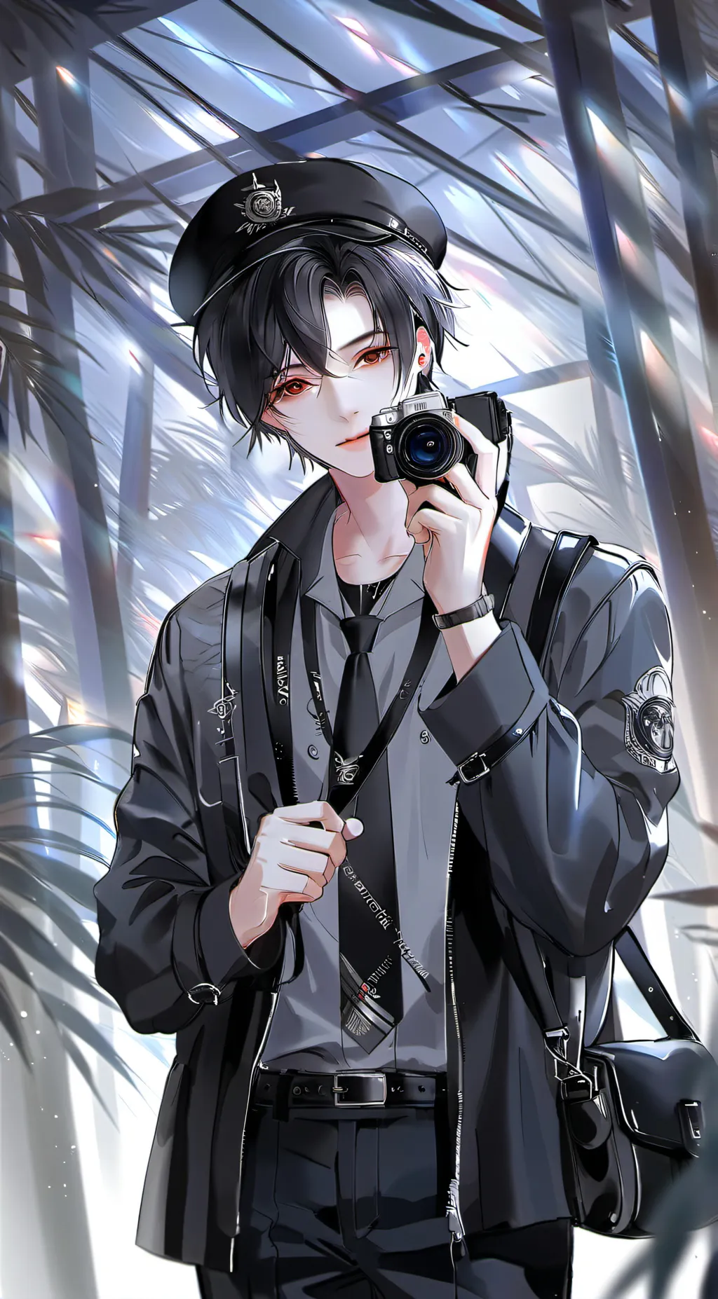 ai character: plunger cameraman  background