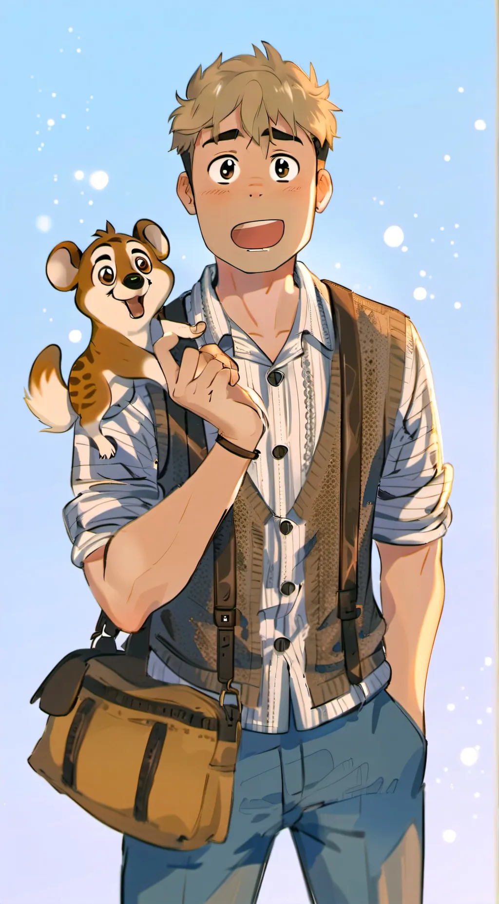 ai character: Labrador dad background