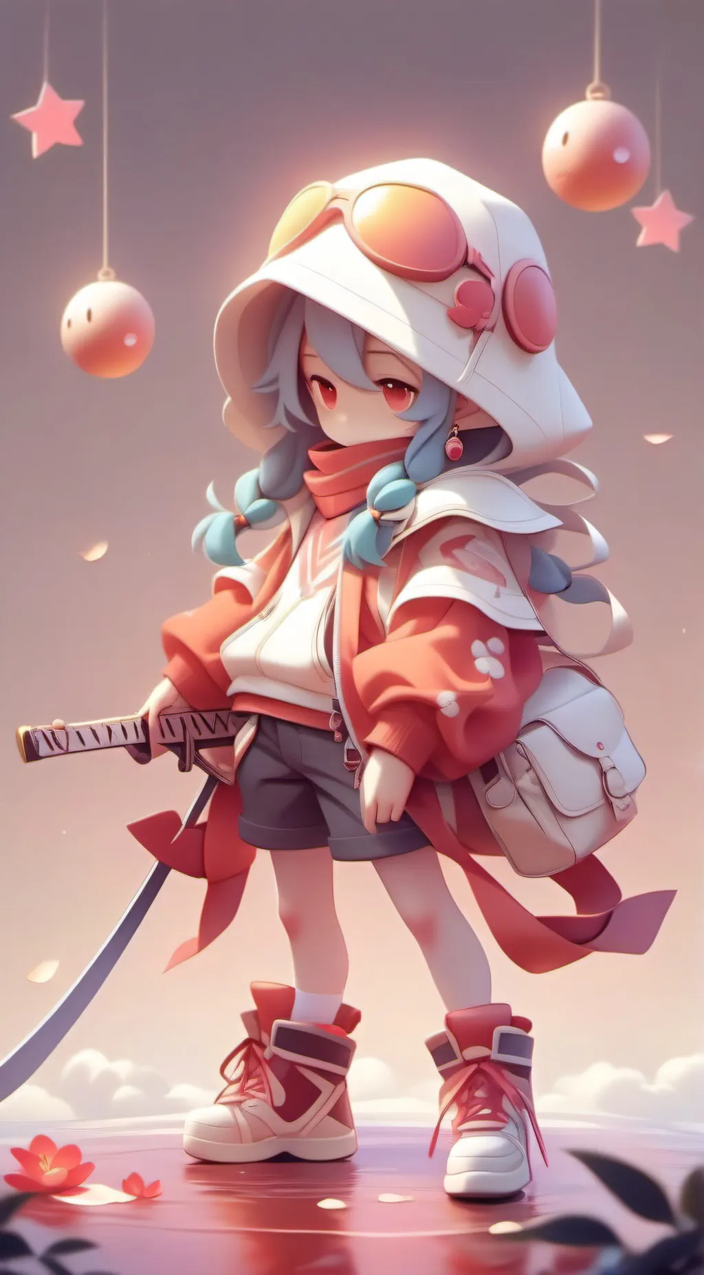 ai character: piggy Piggy background