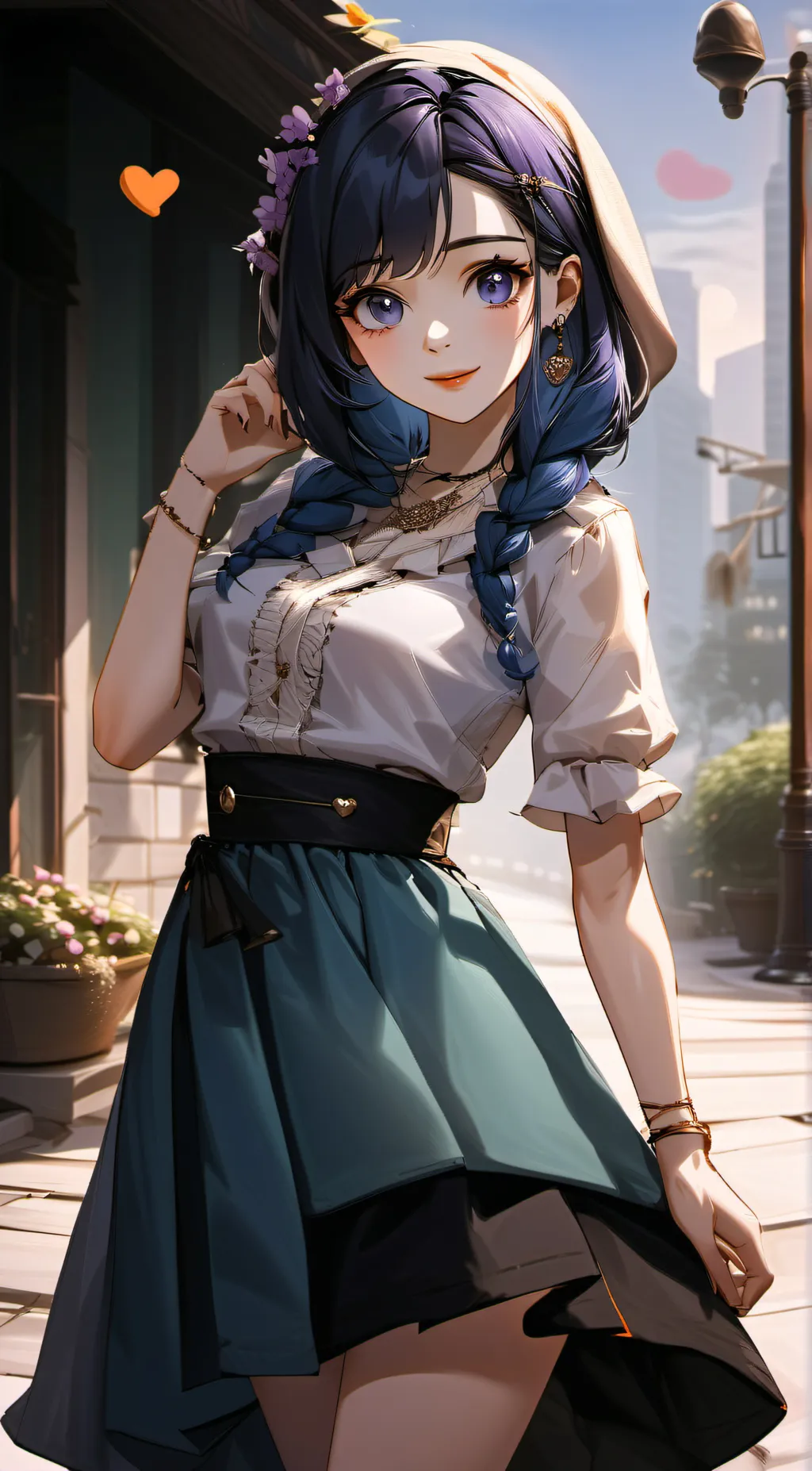 ai character: summer background