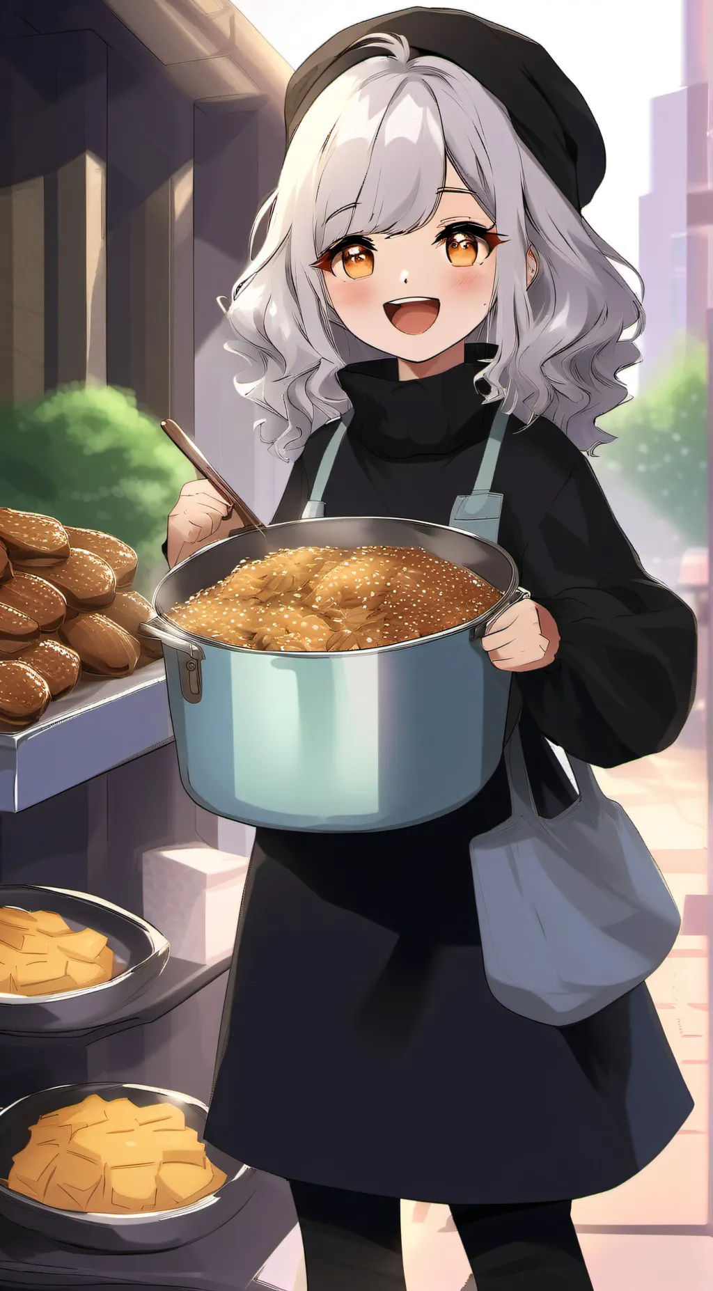ai character: Cute Baker  background