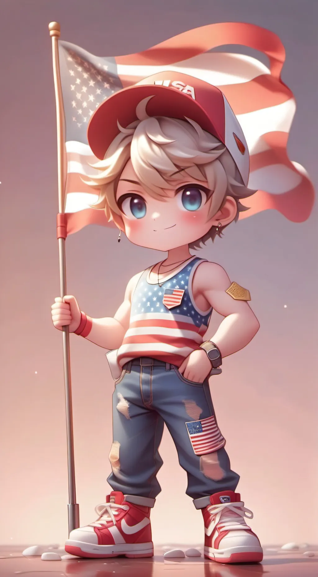 ai character: USA *Baby Mode* background