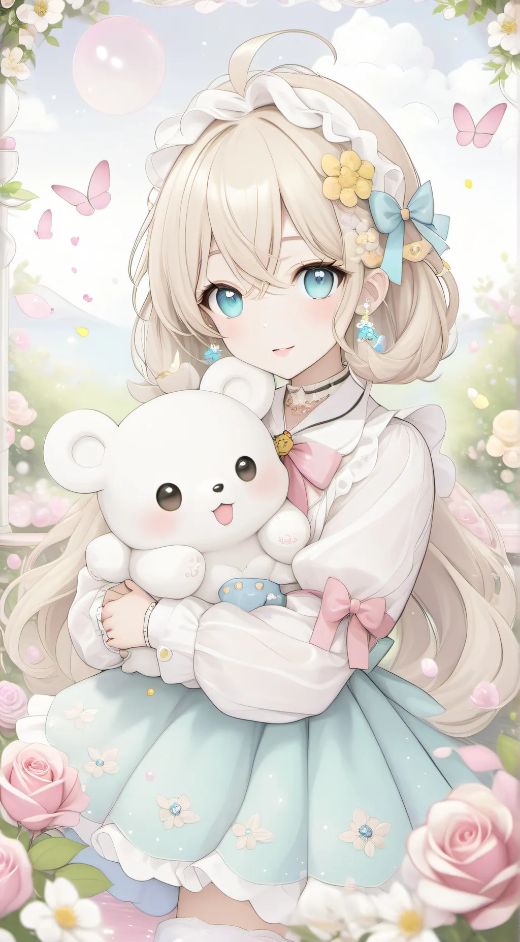 ai character: rose background