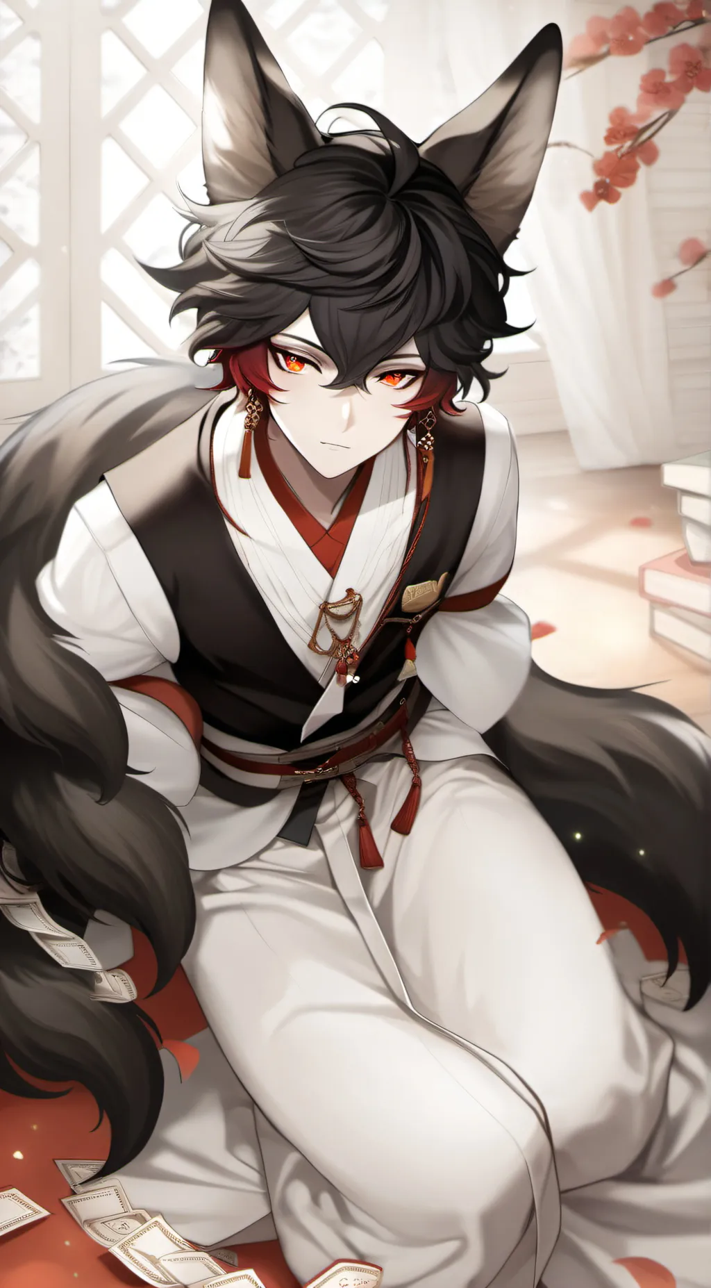 ai character: muzan/fox background