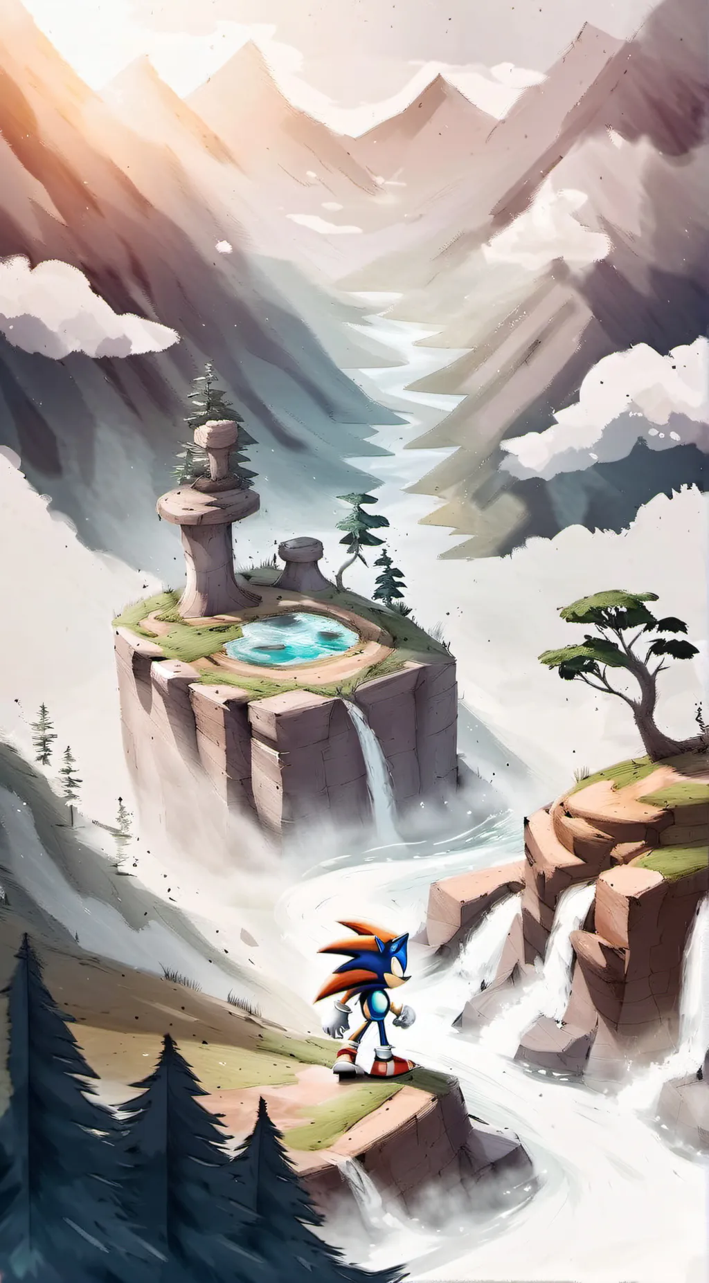 ai character: sonic x naruto background