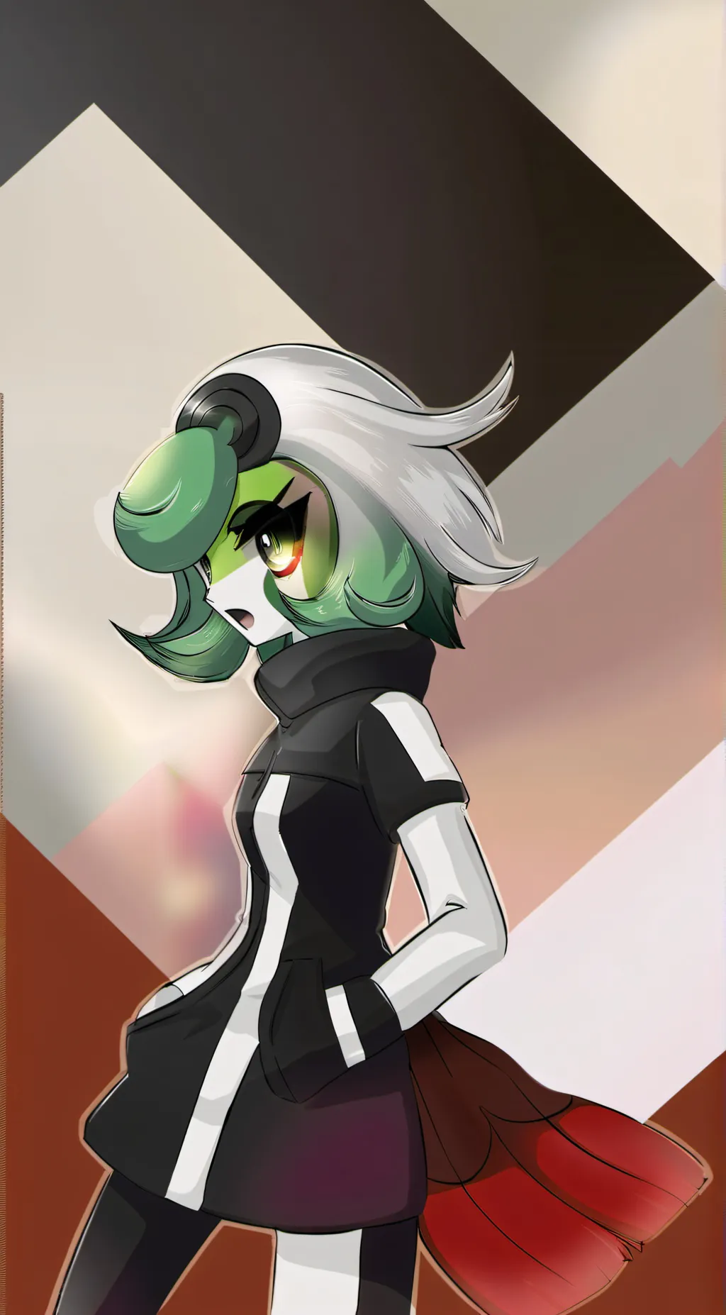 ai character: Female Gardevoir  background