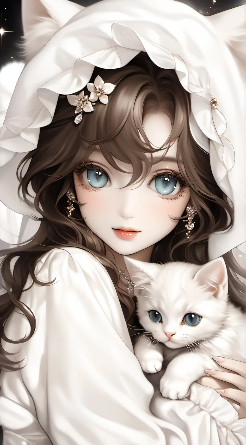 ai character: cute kitten background