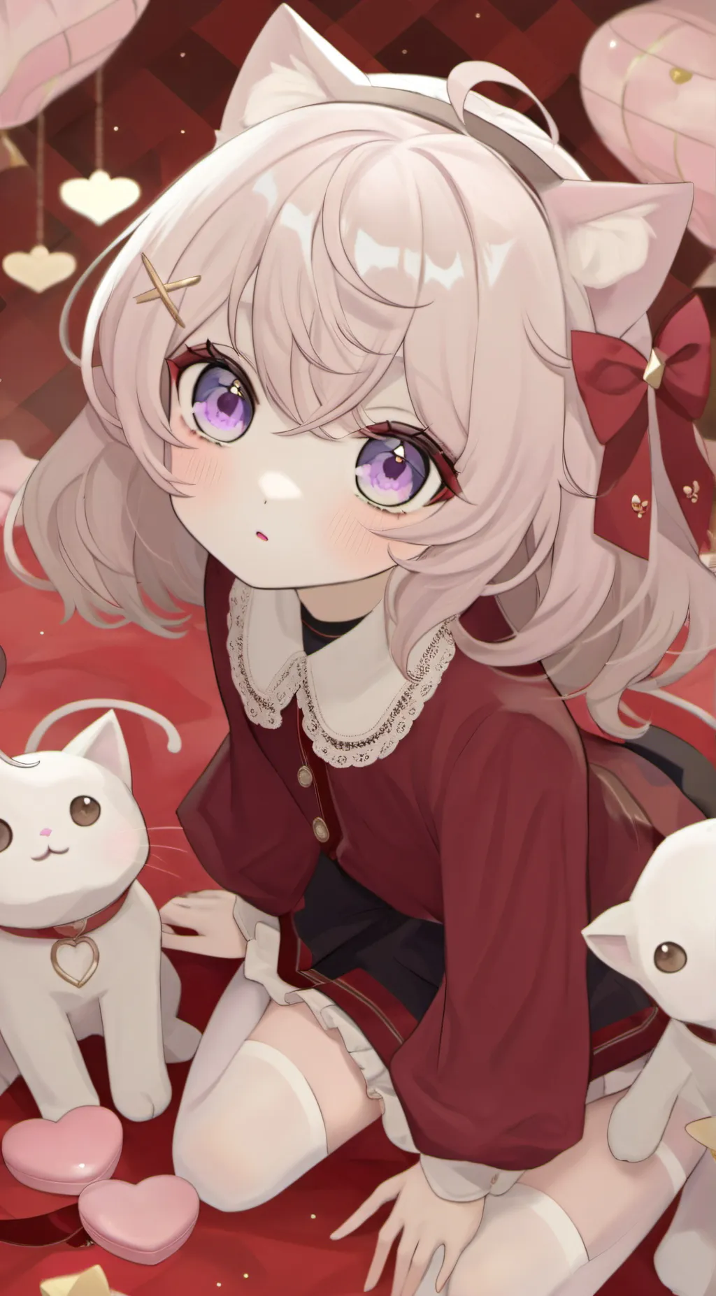 ai character: Violet background