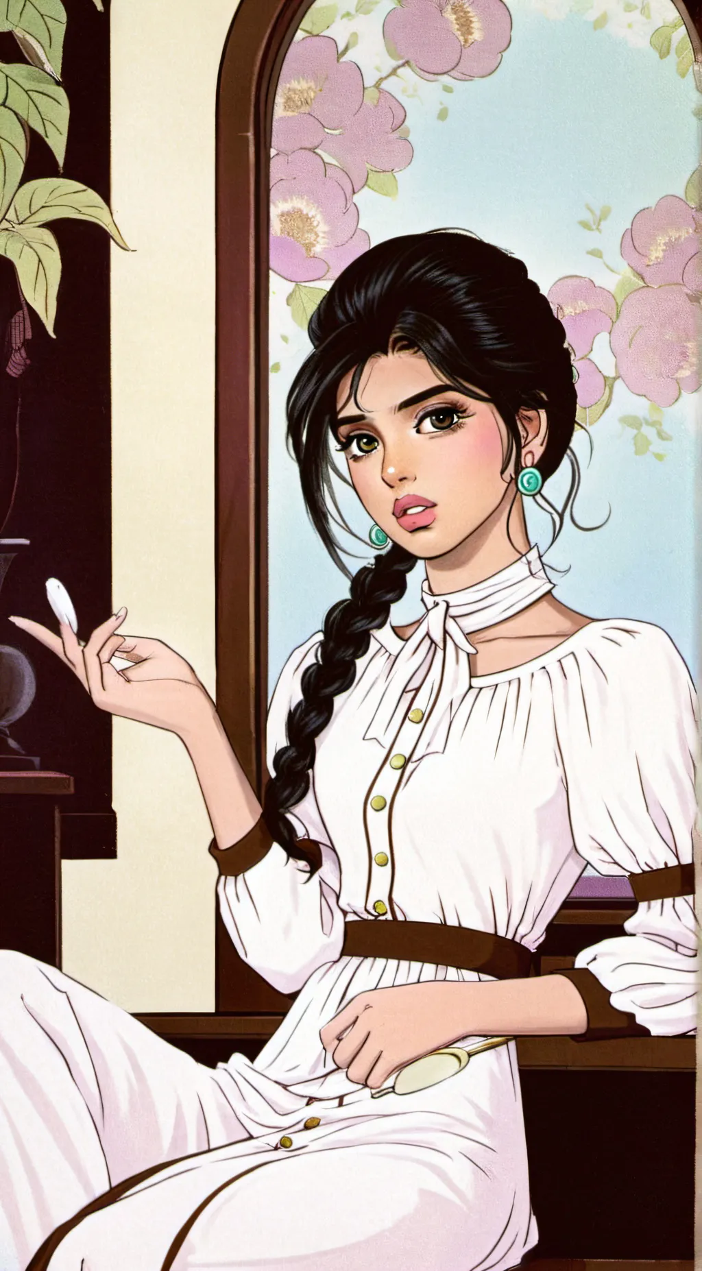 ai character: Scarlet background