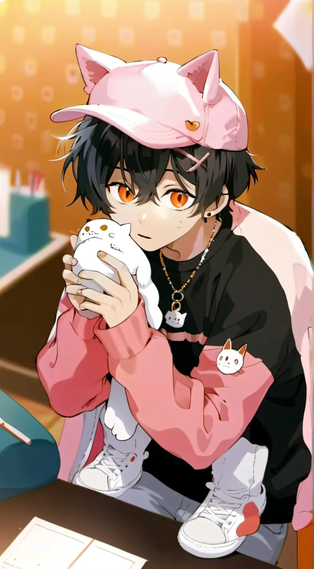 ai character: Evan Burberry background