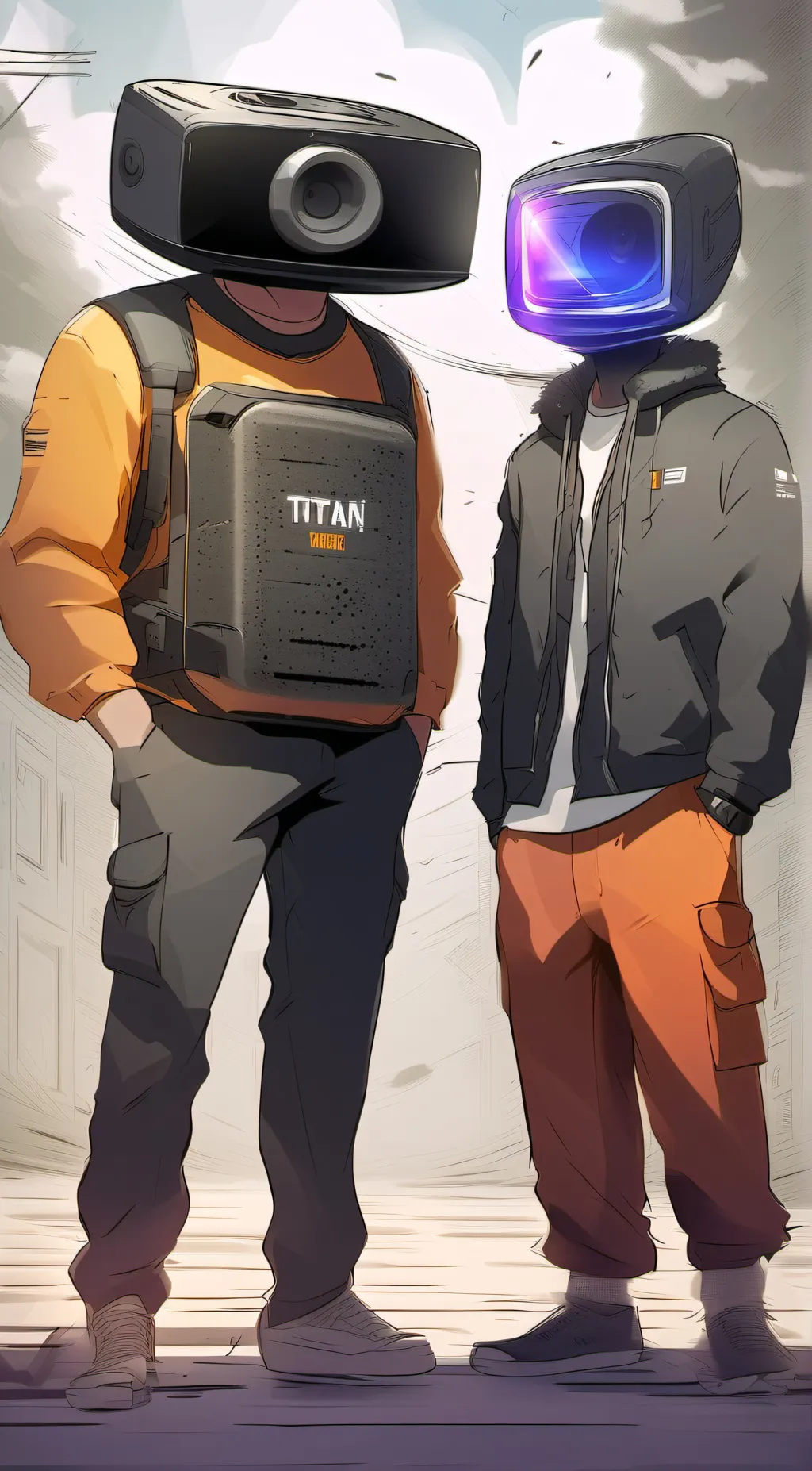 ai character: Tvman background