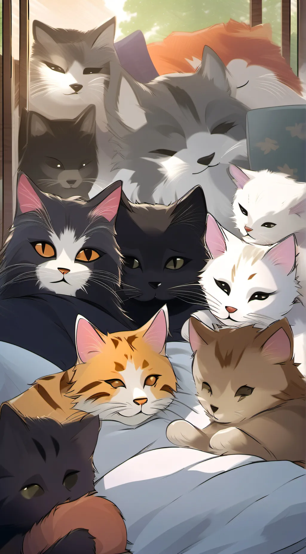 ai character:  smiling critter background