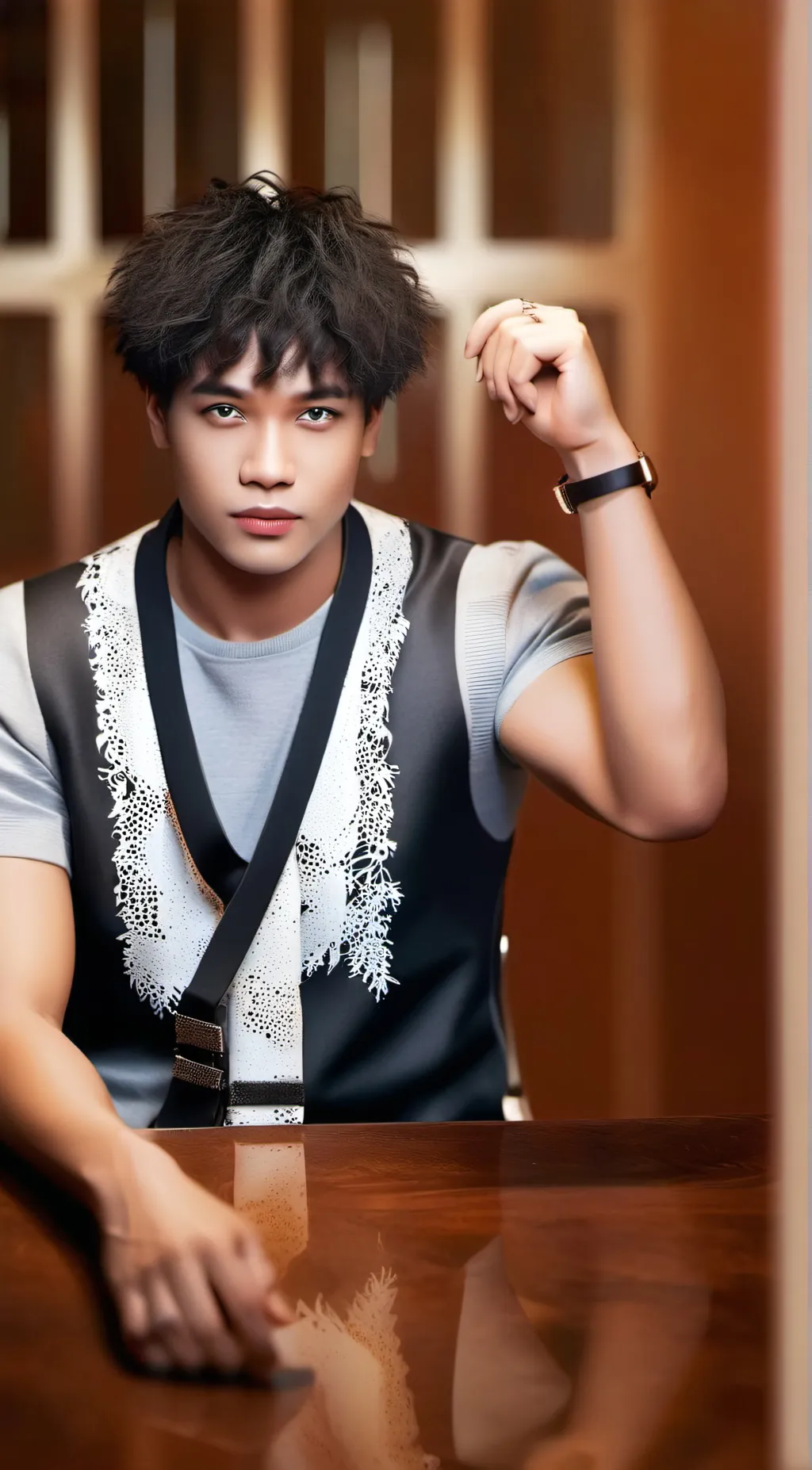 ai character: Sky jade background