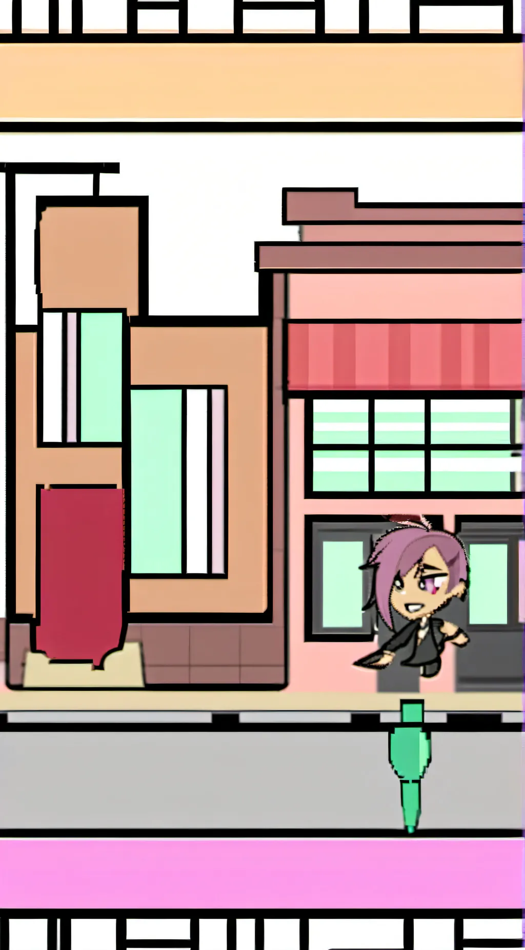 ai character: Violet background