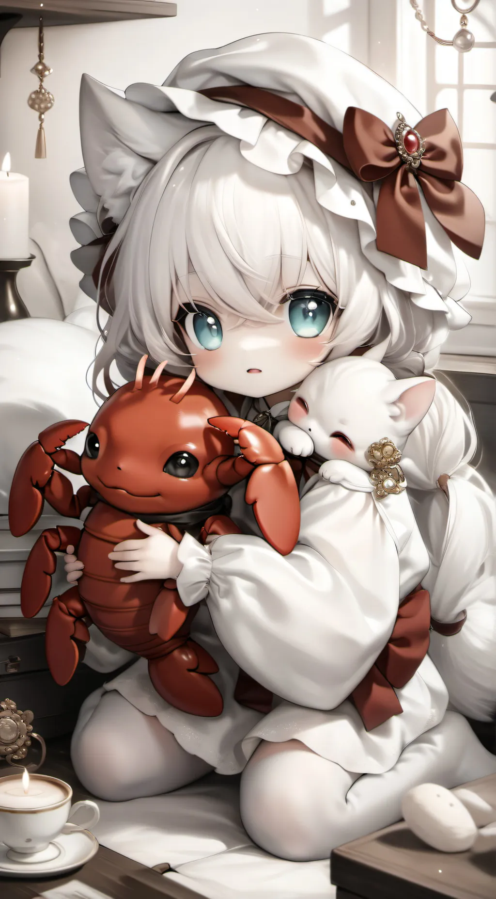 ai character: lobster cat background