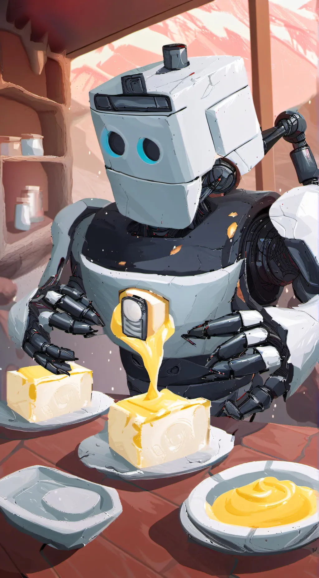 ai character: Butter Robot background