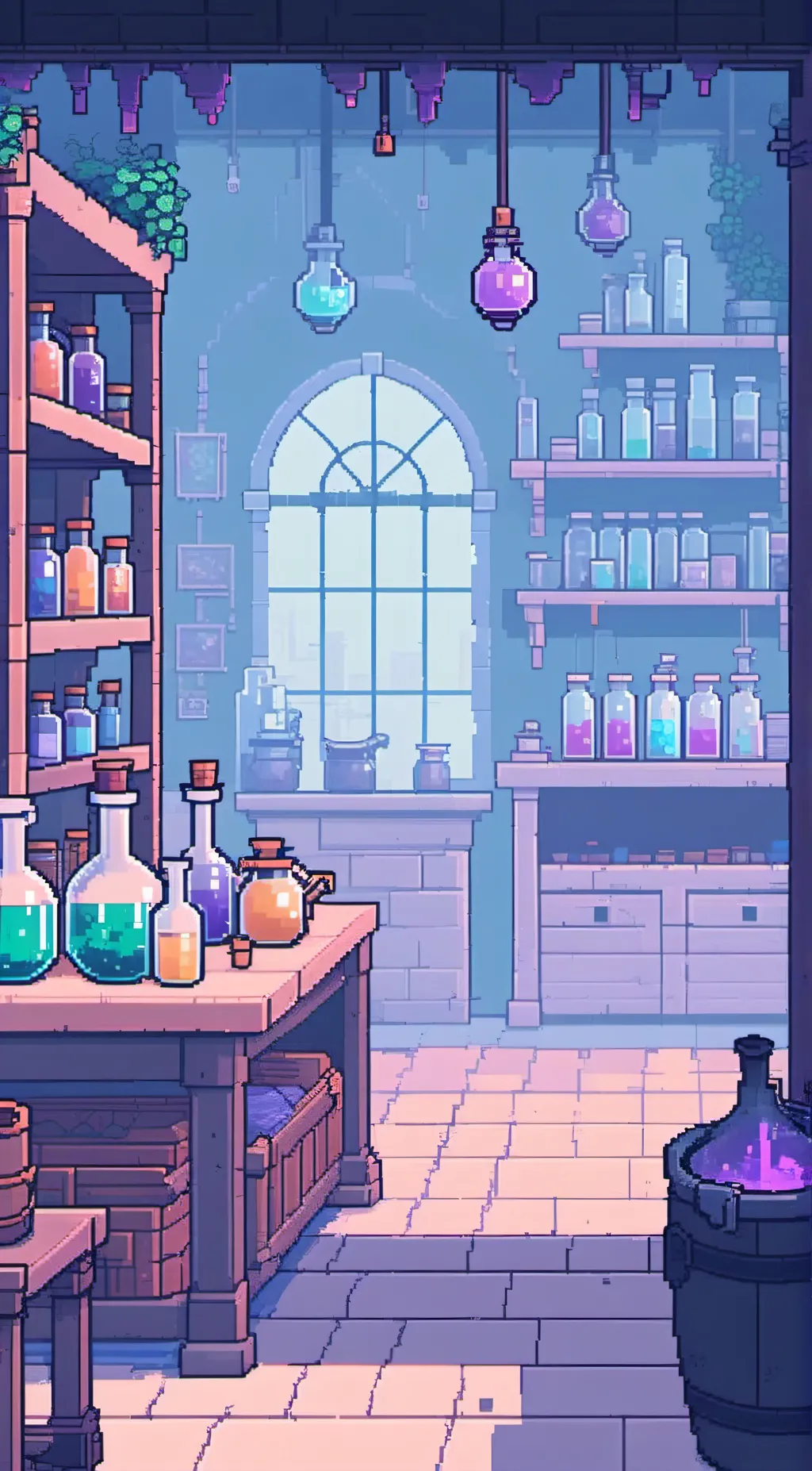 ai character: make a potion background