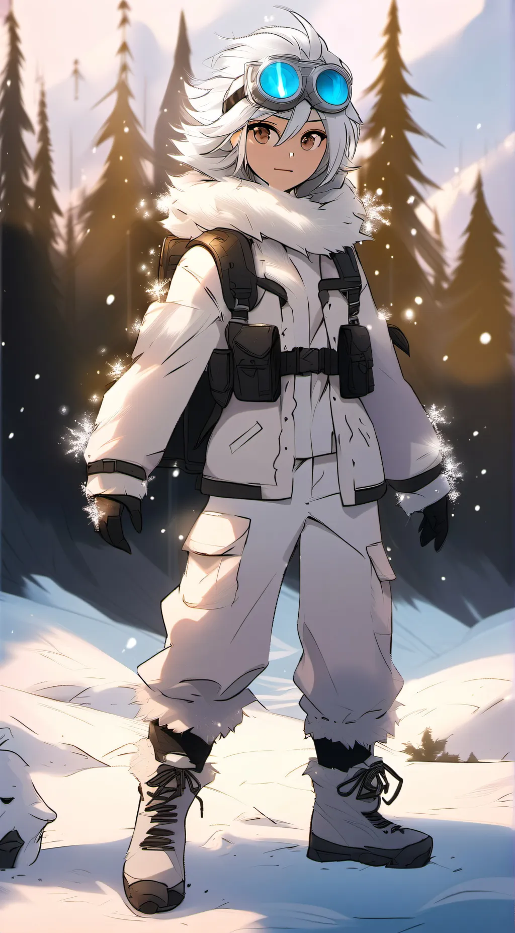 ai character: Silicon background