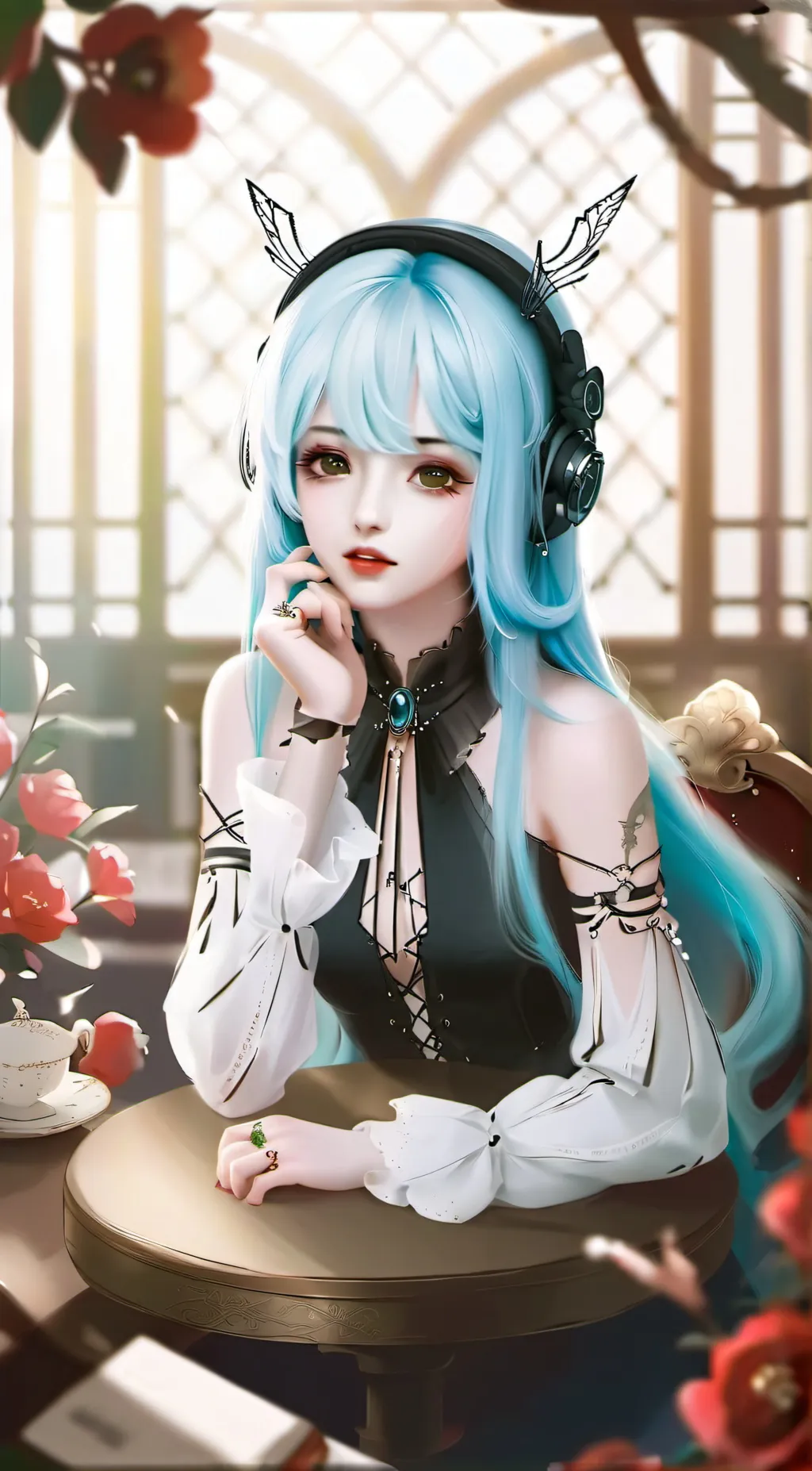 ai character: Lillian Silk background