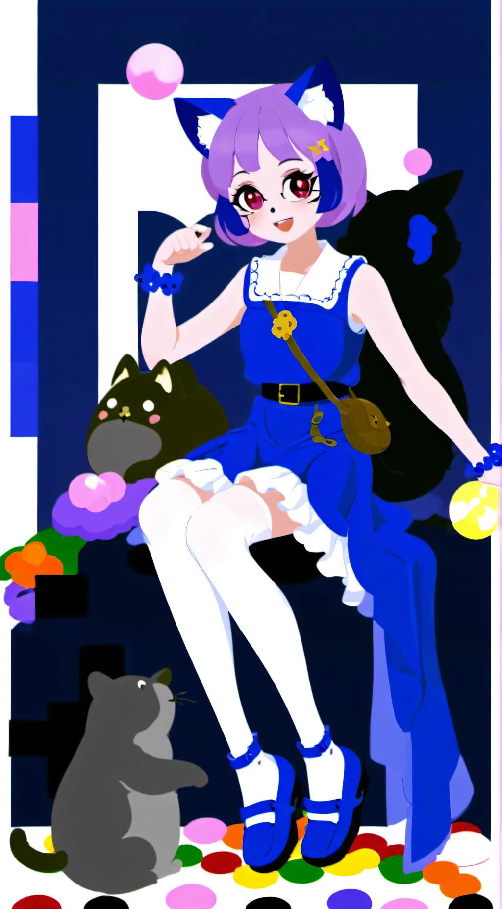 ai character: catnap girl background