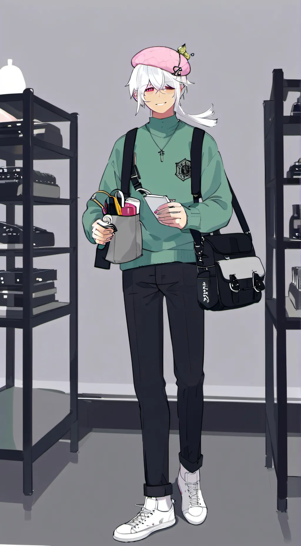 ai character: Pyramid background