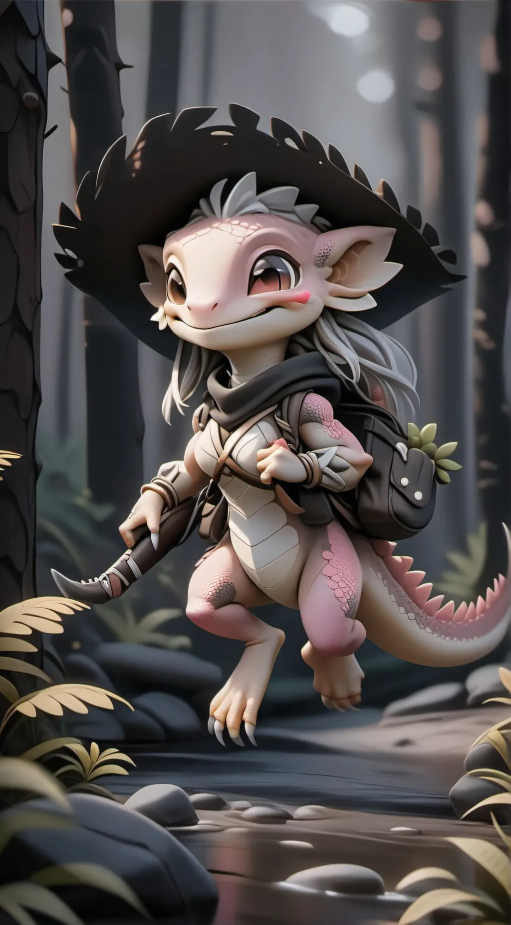 ai character: Valentina the Pink background