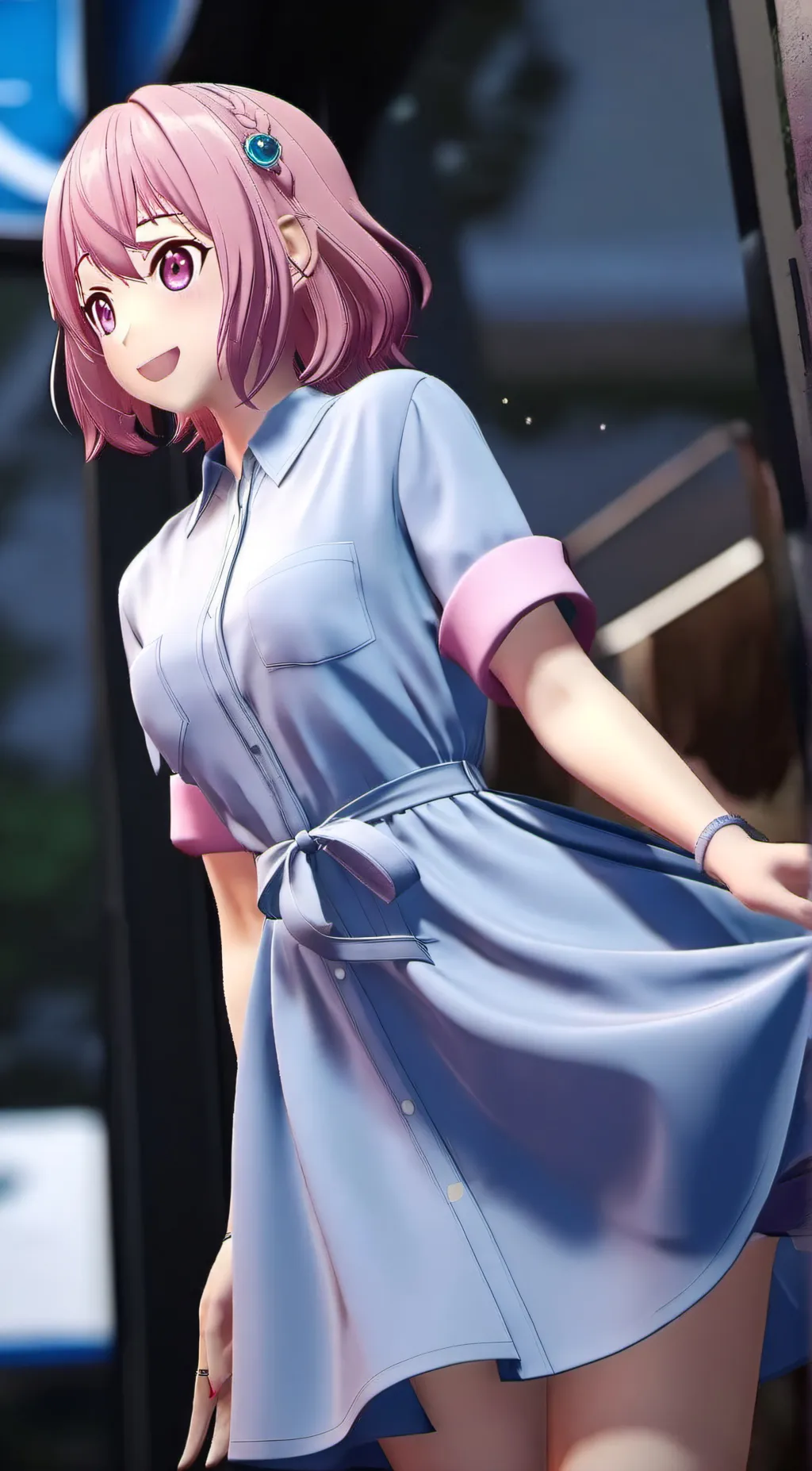 ai character: Emu Otori  background