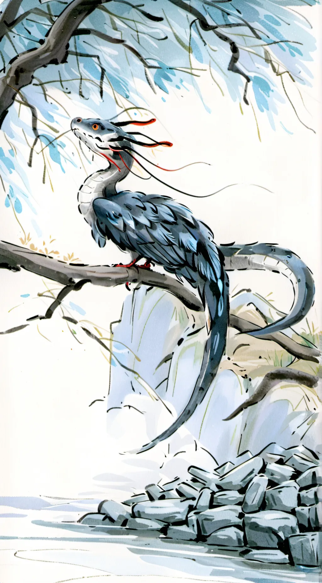 ai character: Hissing'Feather background