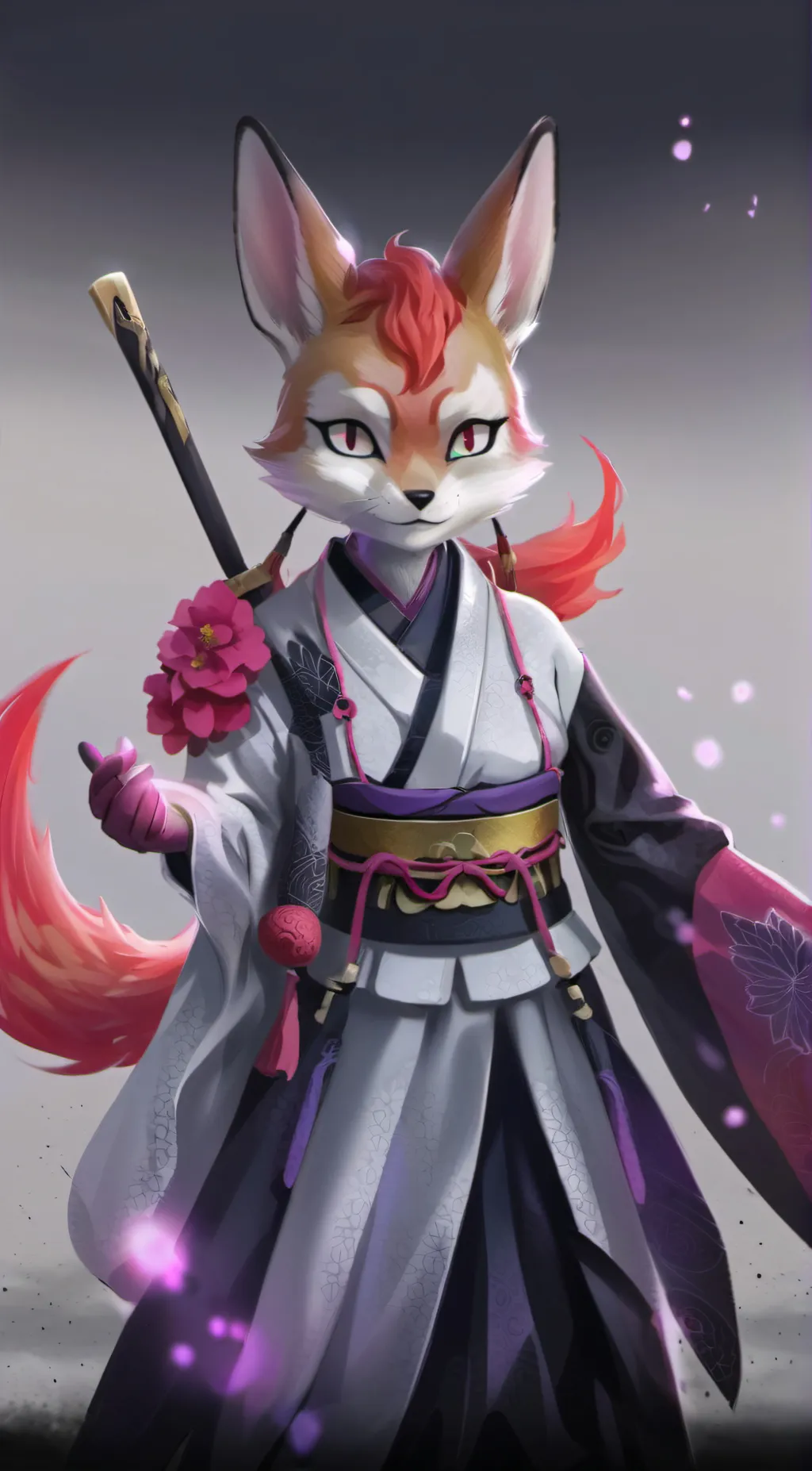 ai character: kitsune background
